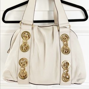 Michael Kors leather and gold chain handbag